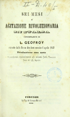 Copertina di Sei mesi d'agitazione rivoluzionaria in Italia