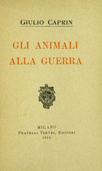 Copertina di Gli animali alla guerra