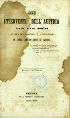 Copertina di Gli interventi dell'Austria nello Stato romano