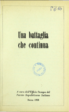 Copertina di Una battaglia che continua