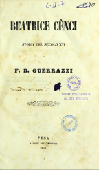 Copertina di Beatrice Cènci