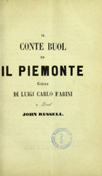 Copertina di Il conte Buol ed il Piemonte