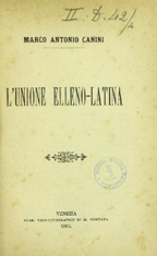 Copertina di L'unione elleno-latina