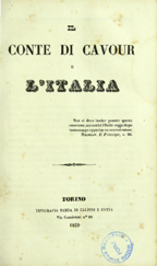 Copertina di Il conte di Cavour e l'Italia