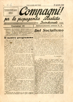 Copertina di Compagni! per la propaganda socialista