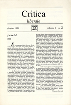 Copertina di Critica liberale