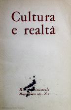 Copertina di Cultura e realtà