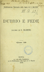 Copertina di Dubbio e fede