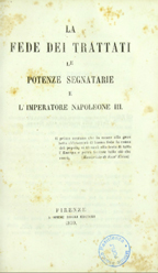 Copertina di La fede dei trattati, le potenze segnatarie e l'imperatore Napoleone III