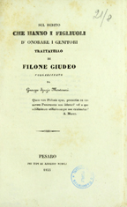 Copertina di Sul debito che hanno i figliuoli d'onorare i genitori
