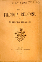 Copertina di Della filosofia religiosa di Giuseppe Mazzini
