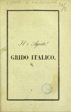 Copertina di Il 5 agosto : grido italico