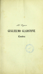 Copertina di Al signor Guglielmo Gladstone