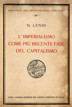 Copertina di L'imperialismo come più recente fase del capitalismo