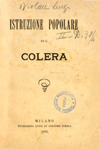 Copertina di Istruzione popolare sul colera