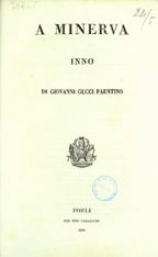 Copertina di A Minerva