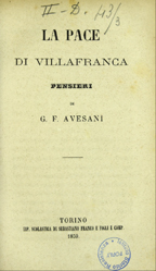 Copertina di La pace di Villafranca