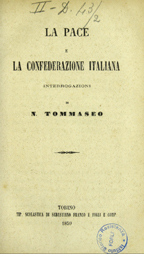 Copertina di La pace e la confederazione italiana