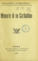 Copertina di Memorie di un garibaldino