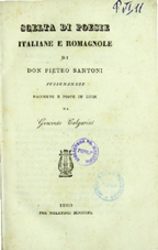 Copertina di Scelta di poesie italiane e romagnole