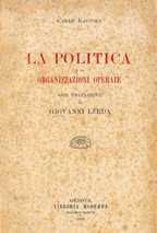 Copertina di La politica e le organizzazioni operaie