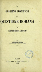 Copertina di Il governo pontificio, o La quistione romana