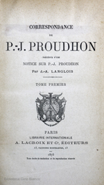 Copertina di Correspondance de P.-J. Proudhon, I