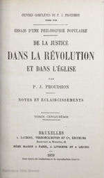 Copertina di De la justice dans la révolution et dans l'Église, V
