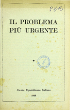 Copertina di Il problema piu urgente