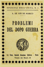 Copertina di Problemi del dopo guerra