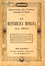 Copertina di La Repubblica Romana del 1849