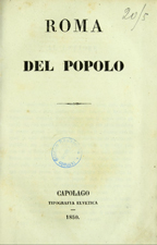 Copertina di Roma del popolo