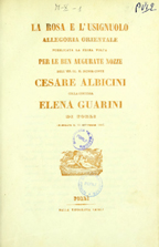 Copertina di La rosa e l'usignolo