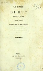 Copertina di Le nozze di Rut