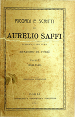 Copertina di Ricordi e scritti di Aurelio Saffi, 2: 1846-1848