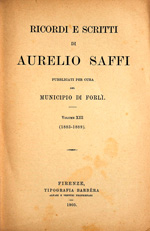 Copertina di Ricordi e scritti di Aurelio Saffi, 13: 1883-1889