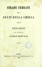 Copertina di Strade ferrate negli Stati della Chiesa