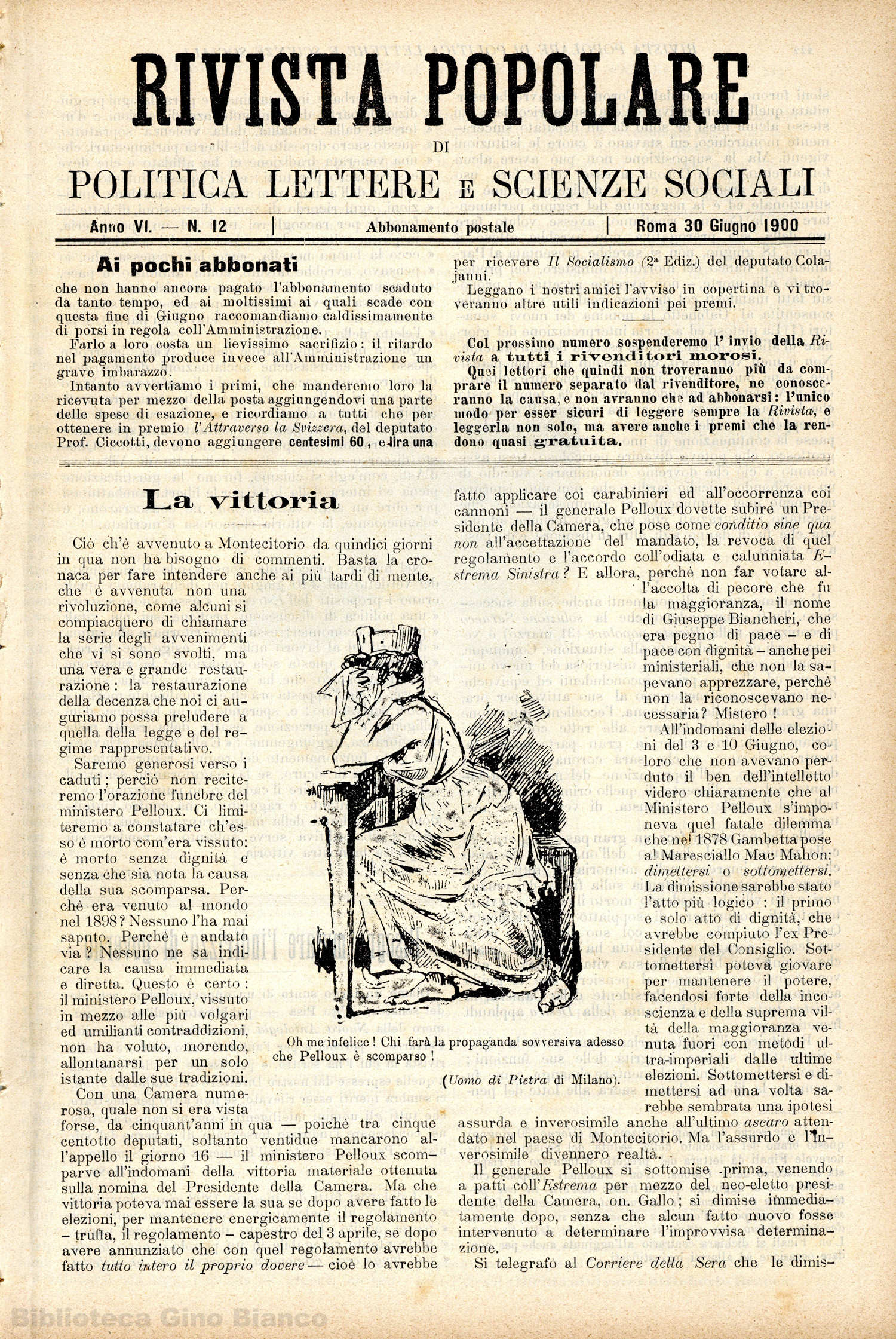 Copertina di Rivista popolare di politica lettere e scienze sociali