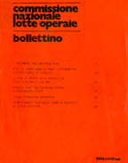 Copertina di Bollettino della Commissione nazionale lotte operaie