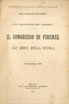 Copertina di Il Congresso di Firenze e gli amici della scuola