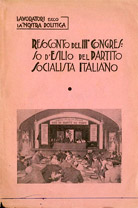 Copertina di Resoconto del III° Congresso d'Esilio del Partito socialista italiano