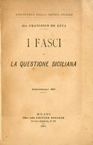 Copertina di I Fasci e la questione siciliana