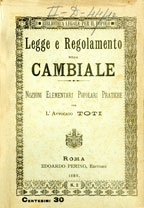 Copertina di La cambiale : nozioni elementari popolari pratiche