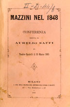 Copertina di Mazzini nel 1848