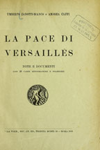 Copertina di La pace di Versailles : note e documenti