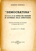 Copertina di "Democratura". Il P.S.D.I. e la difesa del margine di sicurezza della democrazia