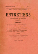 Copertina di Entretiens politiques & littéraires