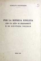 Copertina di Per la ripresa edilizia con un atto di solidarietà e di giustizia sociale