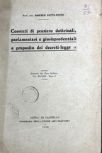 Copertina di Correnti di pensiero dottrinali, parlamentari e giurisprudenziali a proposito dei decreti-legge