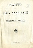 Copertina di Statuto della Lega nazionale delle cooperative italiane